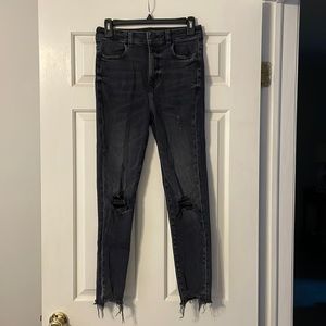 american eagle black highest rise jegging